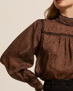 zoe kratzmann Tops|Horizen Top-Toast Leopard
