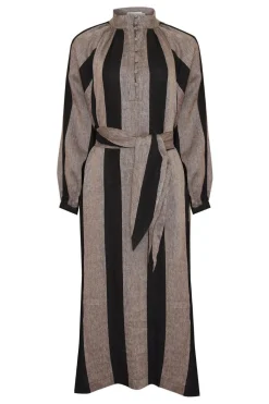 zoe kratzmann Dresses|Import Dress-Black/Stone Stripe