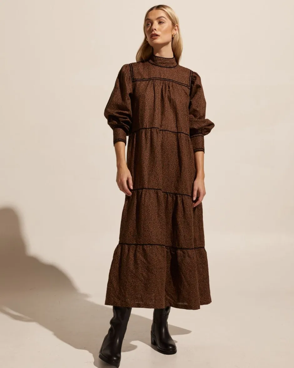 zoe kratzmann Dresses|Imprint Dress-Toast Leopard