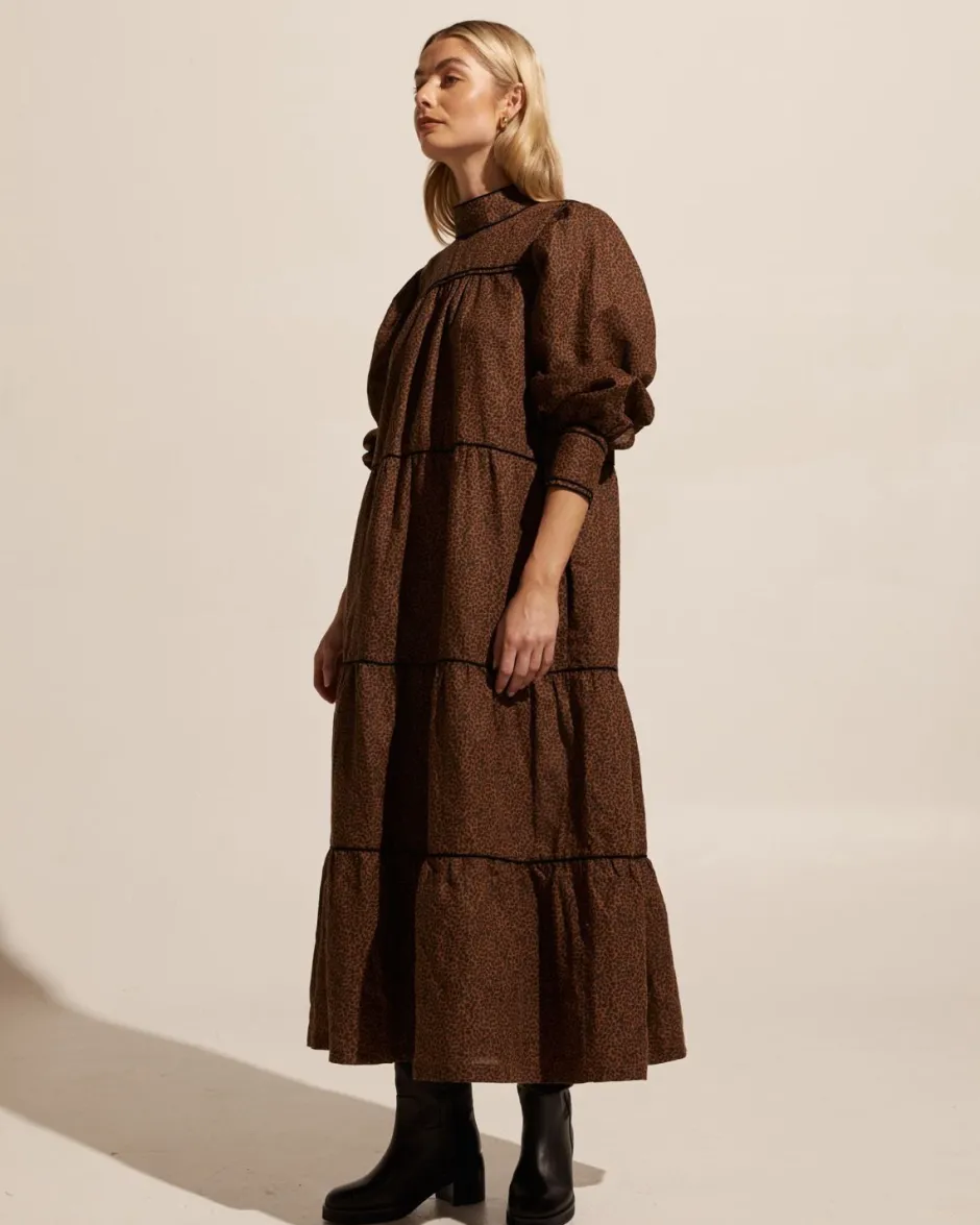 zoe kratzmann Dresses|Imprint Dress-Toast Leopard