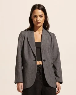 zoe kratzmann Jackets|Index Jacket-Charcoal Mini
