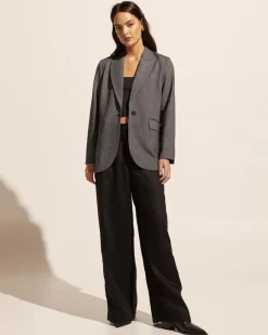zoe kratzmann Jackets|Index Jacket-Charcoal Mini
