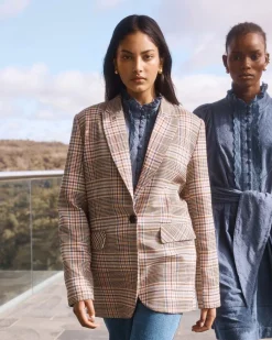zoe kratzmann Jackets|Index Jacket-Musk Check