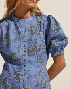 zoe kratzmann Dresses|Intent Dress-Azure Botanic