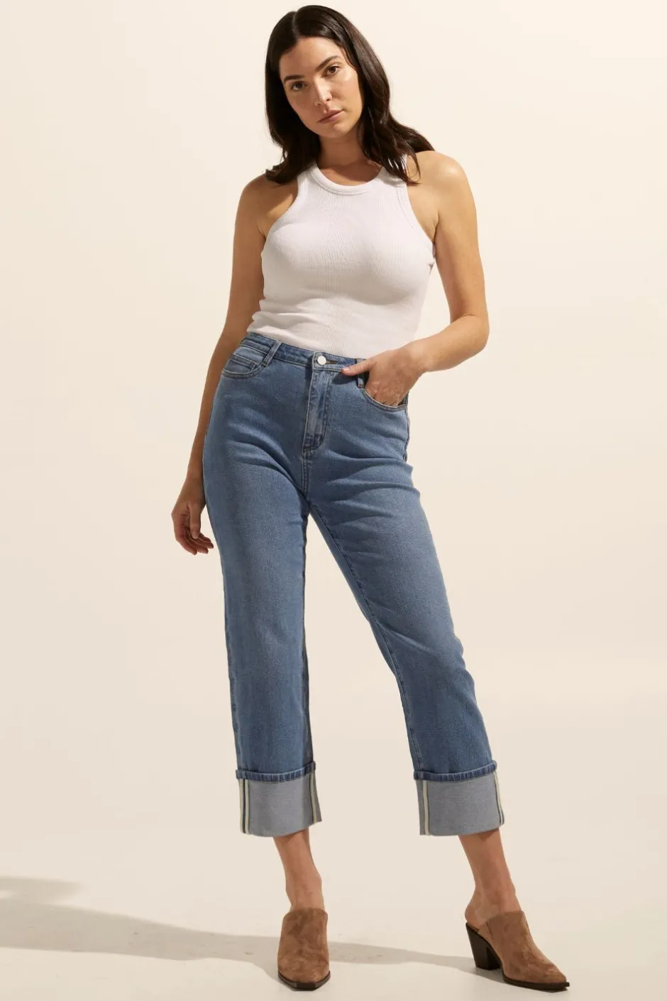 zoe kratzmann Bottoms|Journey Jean-Vintage Denim