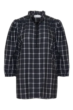 zoe kratzmann Tops|Lilt Top-Black Check