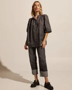 zoe kratzmann Tops|Lilt Top-Graphite Leopard