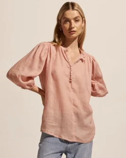 zoe kratzmann Tops|Lilt Top-Salmon