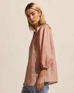 zoe kratzmann Tops|Lilt Top-Salmon