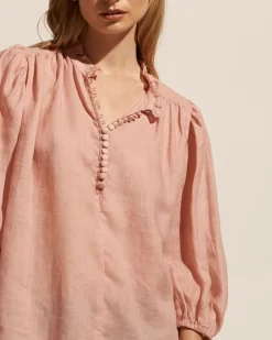 zoe kratzmann Tops|Lilt Top-Salmon