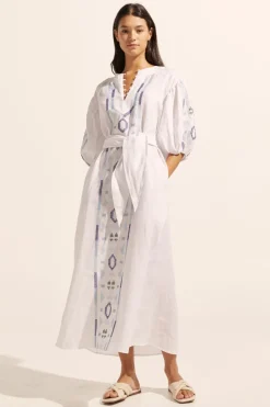 zoe kratzmann Dresses|Limbo Dress-Azure Embroid