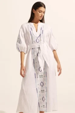 zoe kratzmann Dresses|Limbo Dress-Azure Embroid