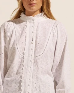 zoe kratzmann Tops|Linger Top-Porcelain