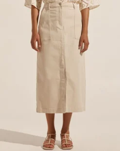 zoe kratzmann Bottoms|Loft Skirt-Stone