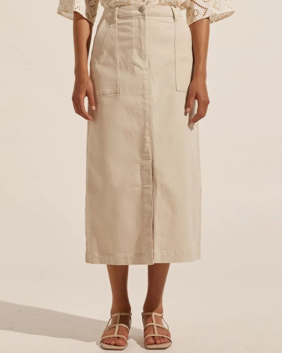 zoe kratzmann Bottoms|Loft Skirt-Stone