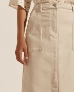 zoe kratzmann Bottoms|Loft Skirt-Stone