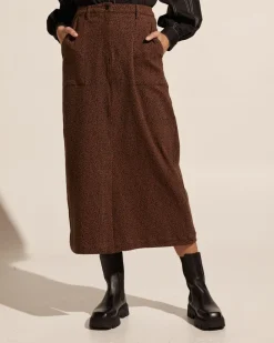 zoe kratzmann Bottoms|Loft Skirt-Toast Leopard