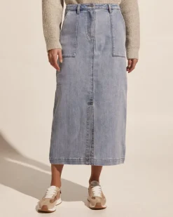 zoe kratzmann Bottoms|Loft Skirt-Washed Denim