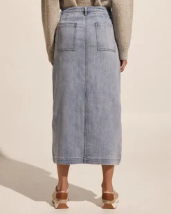 zoe kratzmann Bottoms|Loft Skirt-Washed Denim