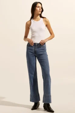 zoe kratzmann Bottoms|Magnet Jean-Mid Wash Denim