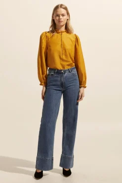 zoe kratzmann Bottoms|Magnet Jean-Mid Wash Denim
