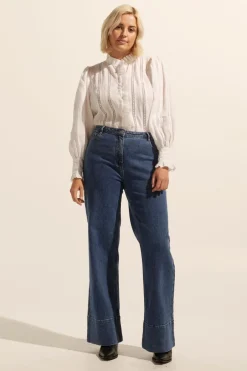 zoe kratzmann Bottoms|Magnet Jean-Mid Wash Denim