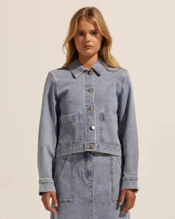 zoe kratzmann Jackets|Measure Jacket-Washed Denim
