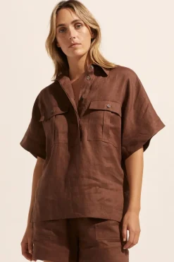zoe kratzmann Tops|Medley Top-Carob