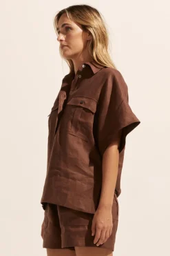 zoe kratzmann Tops|Medley Top-Carob