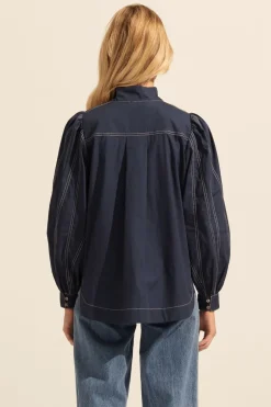 zoe kratzmann Tops|Oblige Top-Indigo