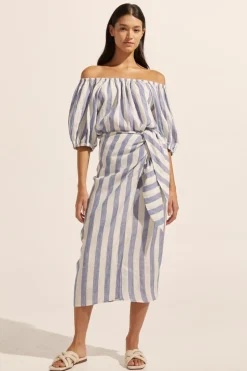 zoe kratzmann Bottoms|Overflow Skirt-Wide Ocean