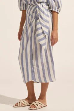 zoe kratzmann Bottoms|Overflow Skirt-Wide Ocean