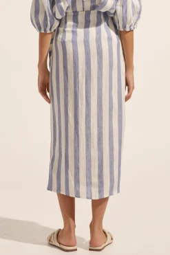 zoe kratzmann Bottoms|Overflow Skirt-Wide Ocean