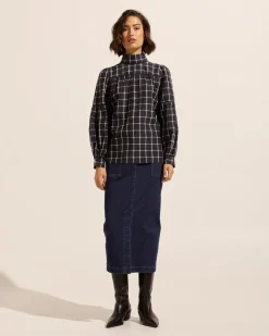 zoe kratzmann Tops|Pace Top-Black Check