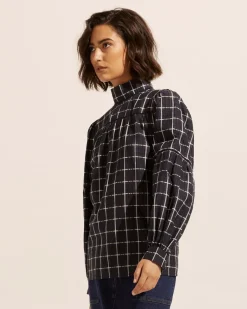 zoe kratzmann Tops|Pace Top-Black Check