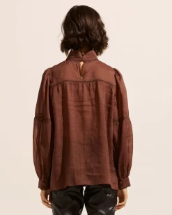 zoe kratzmann Tops|Pace Top-Chocolate