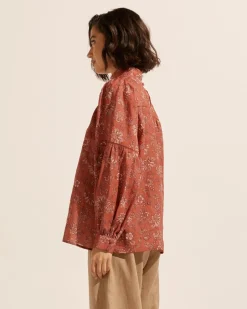 zoe kratzmann Tops|Pace Top-Rust Paisley