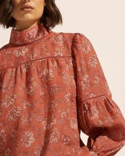 zoe kratzmann Tops|Pace Top-Rust Paisley