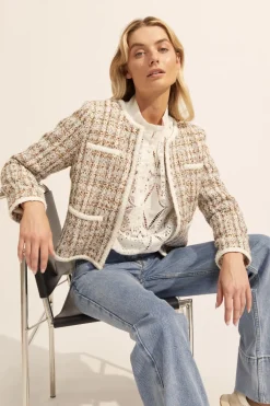 zoe kratzmann Jackets|Patron Jacket-Caramel Boucle