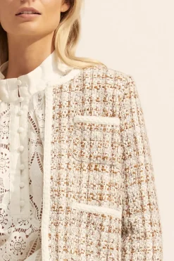 zoe kratzmann Jackets|Patron Jacket-Caramel Boucle