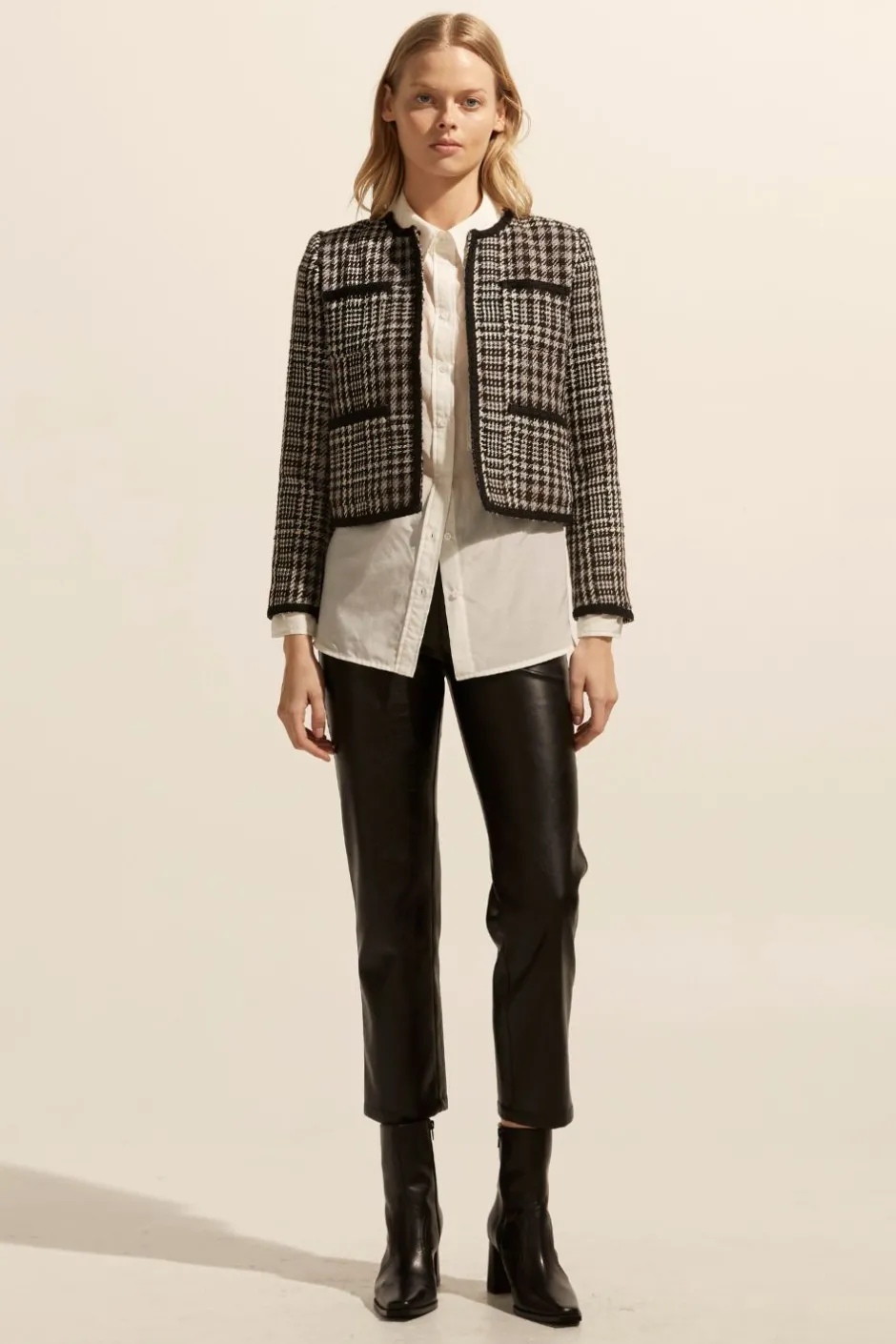 zoe kratzmann Jackets|Patron Jacket-Check Boucle