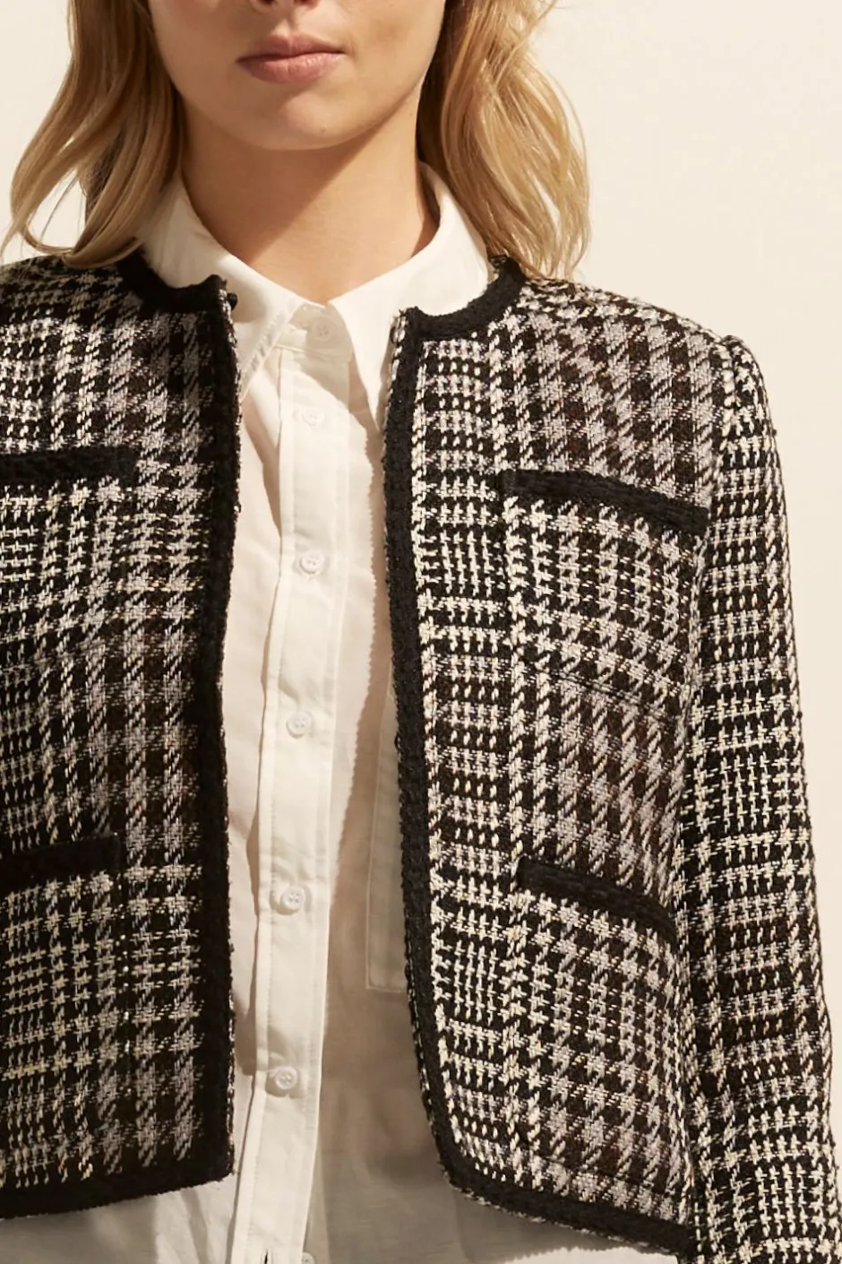 zoe kratzmann Jackets|Patron Jacket-Check Boucle