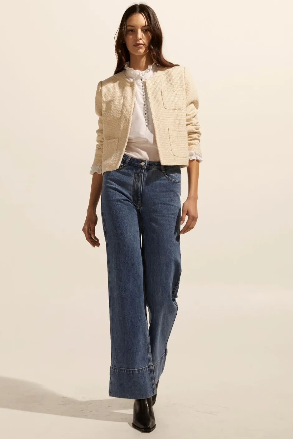zoe kratzmann Jackets|Patron Jacket-Ecru Boucle