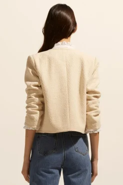 zoe kratzmann Jackets|Patron Jacket-Ecru Boucle