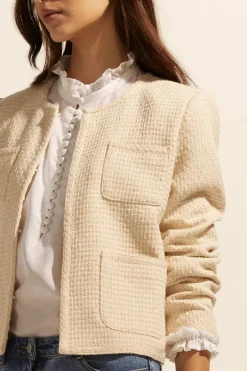 zoe kratzmann Jackets|Patron Jacket-Ecru Boucle