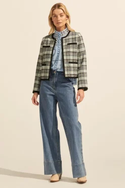 zoe kratzmann Jackets|Patron Jacket-Green Check