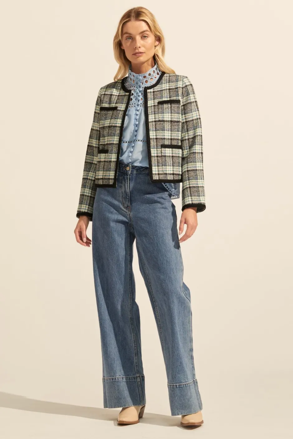 zoe kratzmann Jackets|Patron Jacket-Green Check
