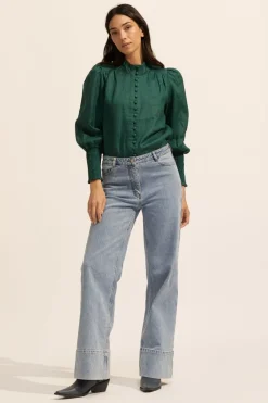 zoe kratzmann Tops|Pier Top-Green
