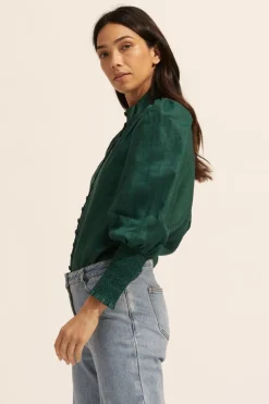 zoe kratzmann Tops|Pier Top-Green