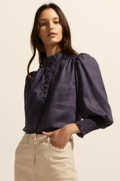 zoe kratzmann Tops|Pier Top-Indigo